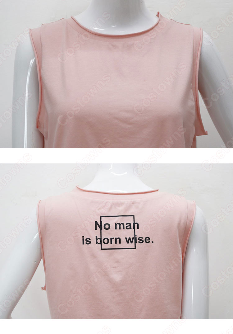 IU(アイユー)風 ピンク ハーフスカート タンクトップ(ノースリーブ)-11