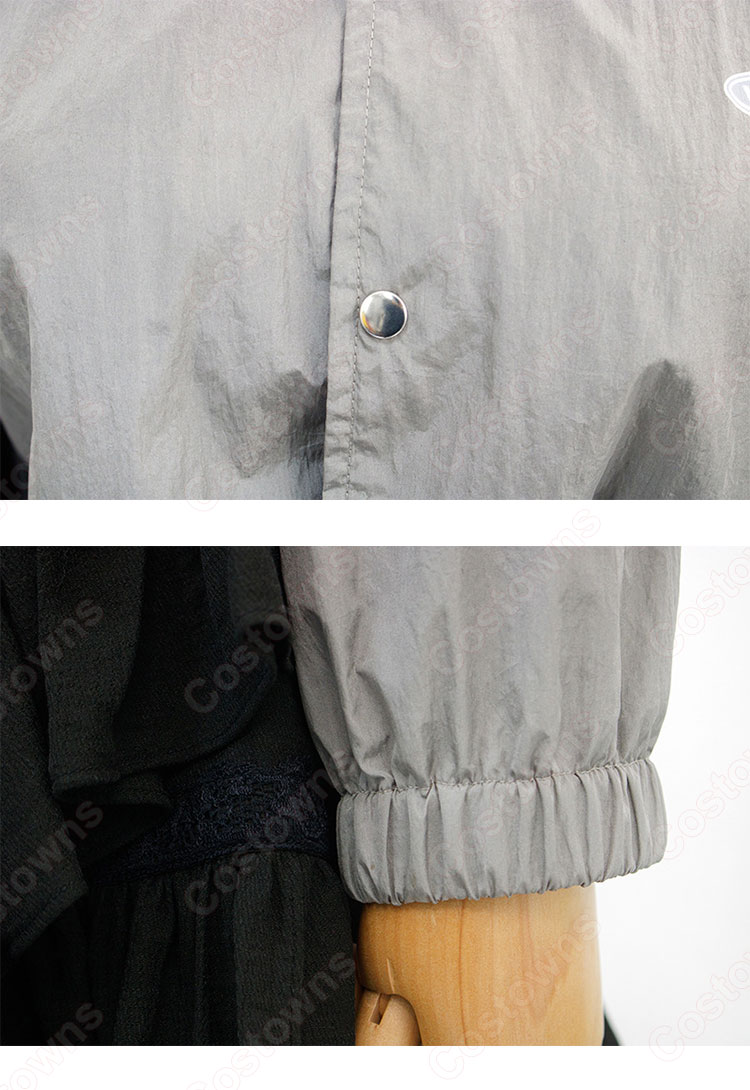キム・ヒョナ（金泫雅、김현아、Kim Hyun Ah ）風 衣装 シャツ（グレー / シングルブレスト / 長袖 ） ケーキ スカート（ハイウエスト / 黑）-8