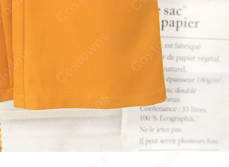 BLACKPINK(ブラック・ピンク) ロゼ(로제、 ROSÉ、ROSE)風 クロップ・トップ(半袖 / フラワープリント) フレアパンツ(イエロー)-7