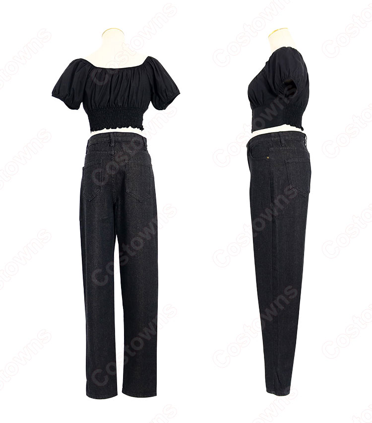 ジョイ (Red Velvet)風 ロングパンツ(ダークグレー)Joy アイドル 衣装-3