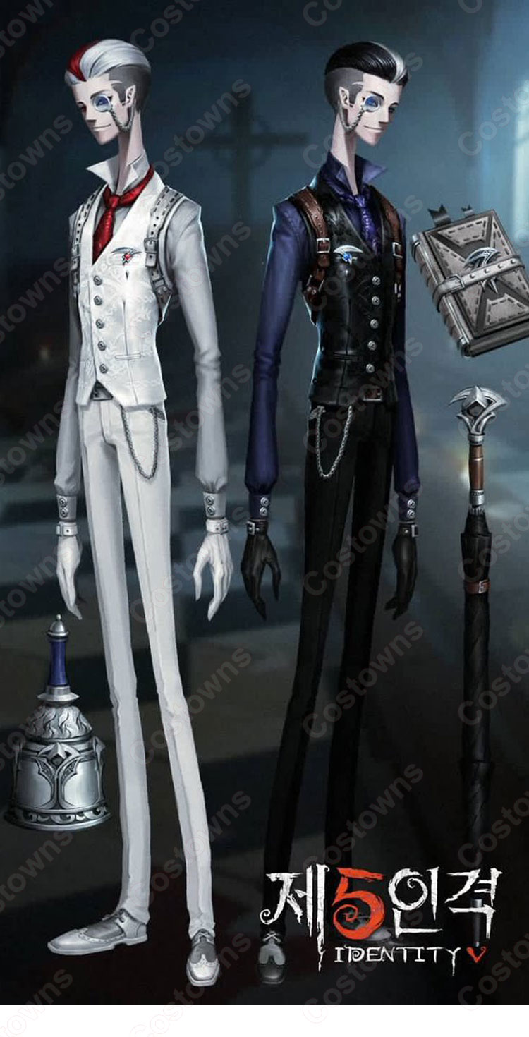 白黒無常 謝必安、范無咎 耐熱 ウィッグ IdentityV 第五人格 アイデンティティV wig - Costowns