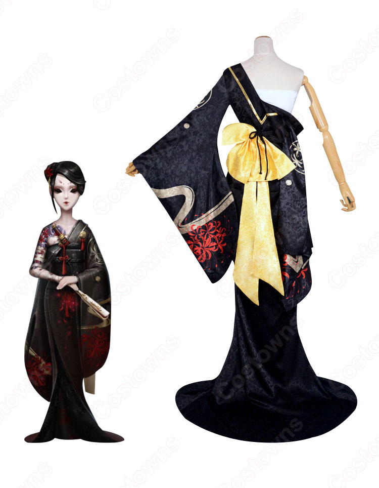 芸者(美智子) 血まみれの扇 美人相 コスプレ衣装 『IdentityV 第五人格/アイデンティティV』の登場人物の仮装 コスチューム-4