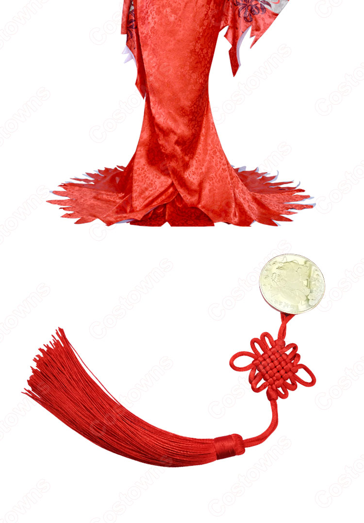 芸者(美智子) 血まみれの扇 般若相 コスプレ衣装 『IdentityV 第五人格/アイデンティティV』の登場人物の仮装 コスチューム-6