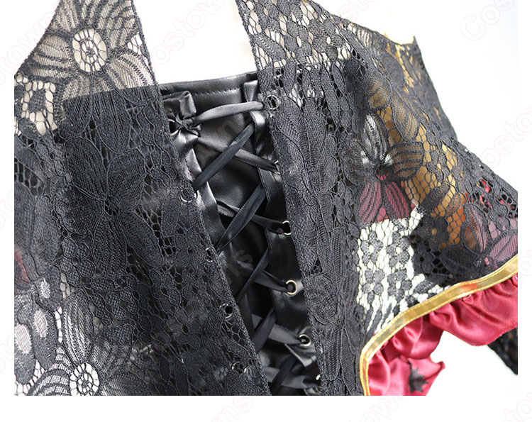 IdentityV 第五人格 医師(エミリー・ダイアー) 炎を浴びる緋花 コスプレ衣装 【アイデンティティV 】サバイバー スキン cosplay 仮装 変装-9