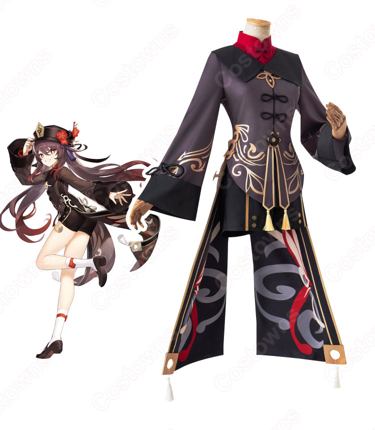 胡桃(ふーたお、Hu Tao) コスプレ衣装 原神 璃月の葬儀屋「往生堂」の七十七代目堂主 仮装・変装衣装-2