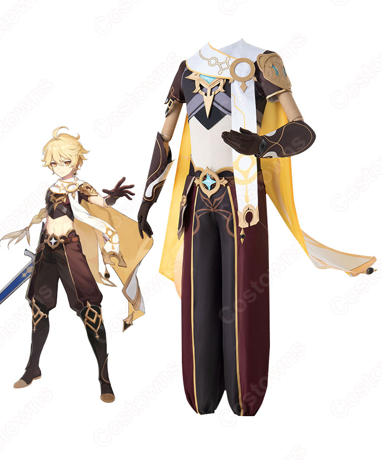 空(そら、Aether)コスプレ衣装 『原神』(げんしん、 Genshin Impact)男主人公 旅人 仮装・変装衣装-2
