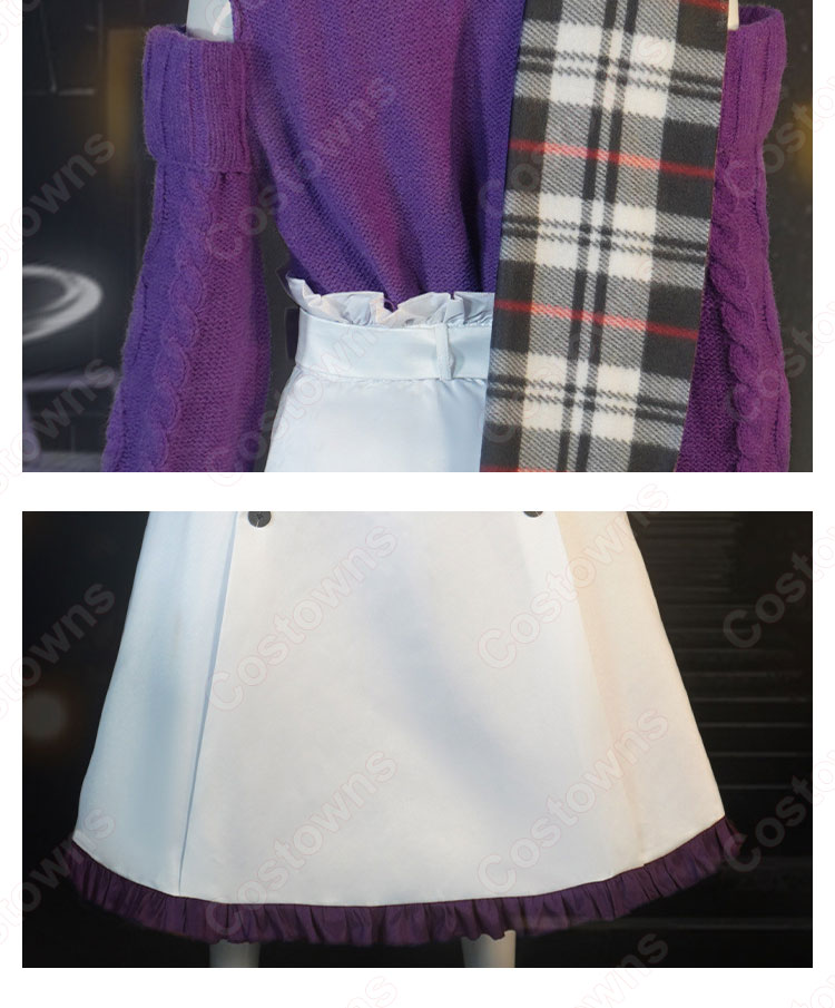 刻晴（こくせい）セーター 日常服 コスプレ衣装 原神(げんしん) 璃月七星 cosplay衣装 人気 変装 コスチューム-9