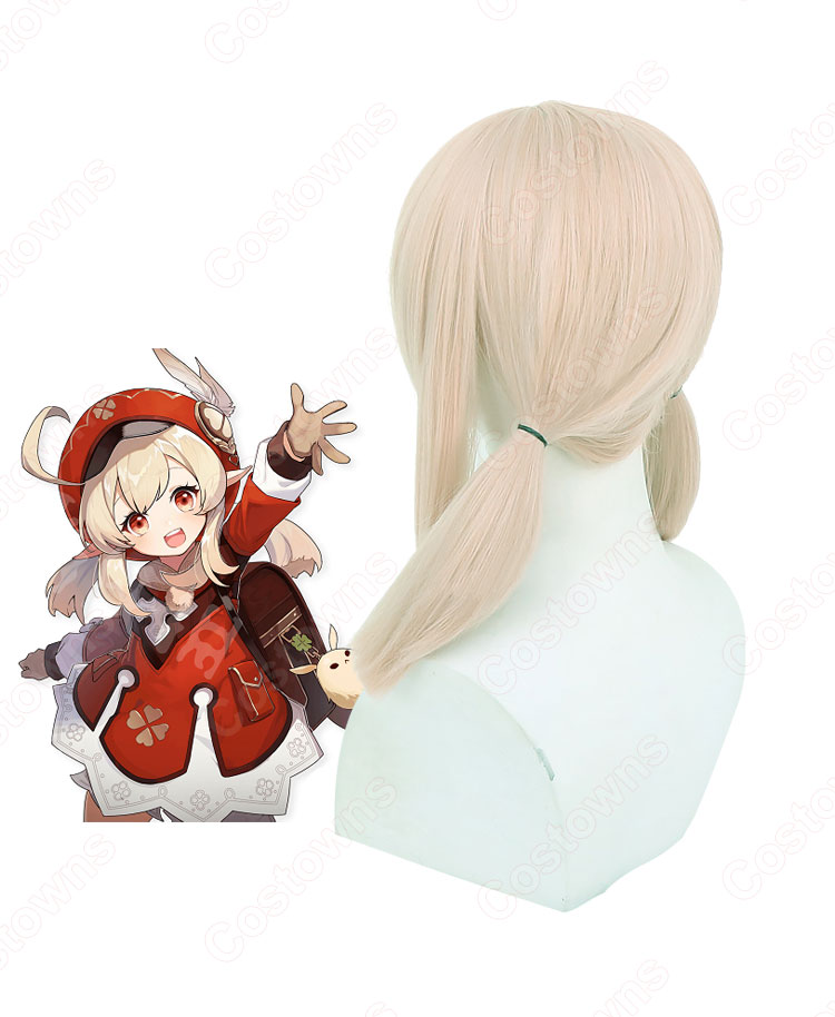 クレー（くれー）耐熱 ウィッグ 『原神 Genshin』 逃げ回る太陽 コスプレ用 wig-3