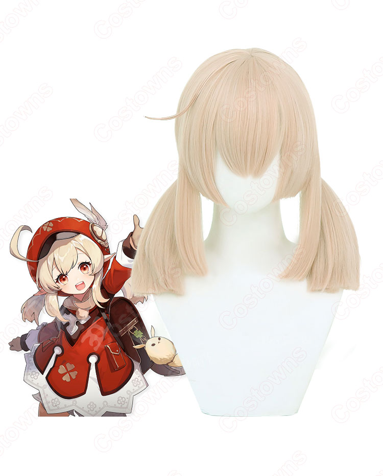 クレー（くれー）耐熱 ウィッグ 『原神 Genshin』 逃げ回る太陽 コスプレ用 wig-1