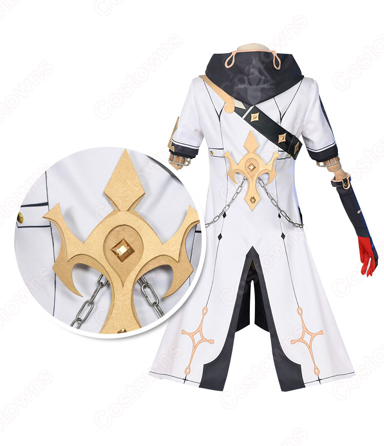 アルベド(あるべど) コスプレ衣装 西風騎士団 首席錬金術師 調査小隊長 白亜の申し子 仮装・変装衣装 コスチューム-5