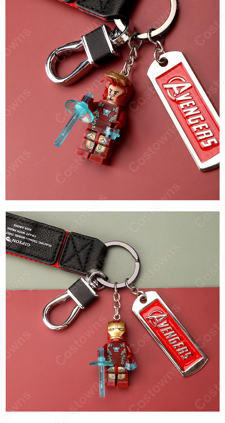 アベンジャーズ キーチェーン 人形 バックパックペンダントカーキーホルダー屋内ペンダントバットマン アイアンマン ウォーマシン かわいい漫画アニメーションクリエイティブギフト-4