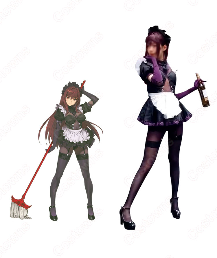 Fate/Grand Order スカサハ メイド服 魔槍 師匠 セクシーな コスプレ衣装 オーダメイド可 - Costowns