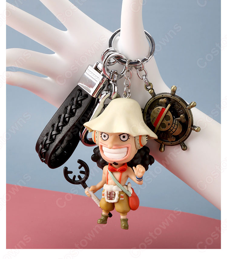 ONE PIECE キーチェーン 人形 バックパックペンダントカーキーホルダー屋内ペンダント ギア4 モンキー・D・ルフィ ウソップ バルトロメオ サンジ かわいい漫画アニメーションクリエイティブギフト-6