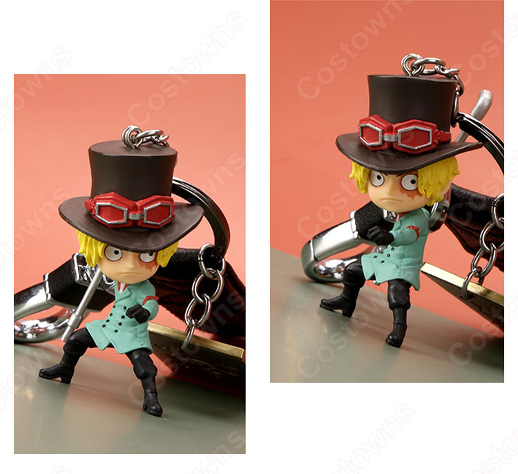 ONE PIECE キーチェーン 人形 バックパックペンダントカーキーホルダー屋内ペンダントモンキー・D・ルフィ ポートガス・D・エース トラファルガー・ロー サボ ウソップ かわいい漫画アニメーションクリエイティブギフト-14