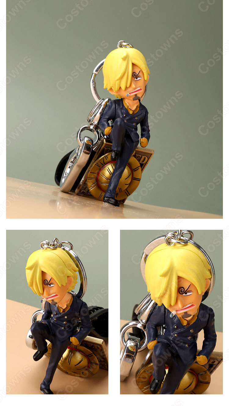 ONE PIECE キーチェーン 人形 バックパックペンダントカーキーホルダー屋内ペンダント ギア4 モンキー・D・ルフィ ウソップ バルトロメオ サンジ かわいい漫画アニメーションクリエイティブギフト-17