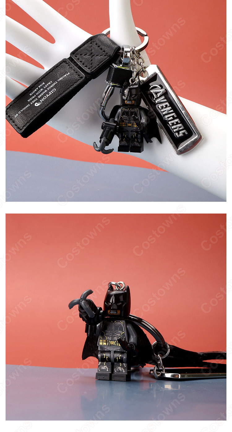 アベンジャーズ キーチェーン 人形 バックパックペンダントカーキーホルダー屋内ペンダントバットマン アイアンマン ウォーマシン かわいい漫画アニメーションクリエイティブギフト-6