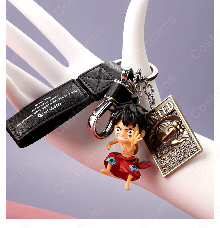 ONE PIECE キーチェーン 人形 バックパックペンダントカーキーホルダー屋内ペンダントモンキー・D・ルフィ ポートガス・D・エース トラファルガー・ロー サボ ウソップ かわいい漫画アニメーションクリエイティブギフト-5