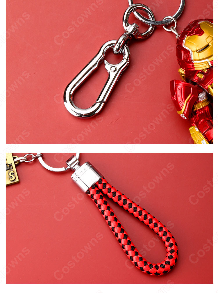 アベンジャーズ ハルク キーチェーン 人形 バックパックペンダントカーキーホルダー屋内ペンダントブルース・バナー ハルクバスター かわいい漫画アニメーションクリエイティブギフト-13