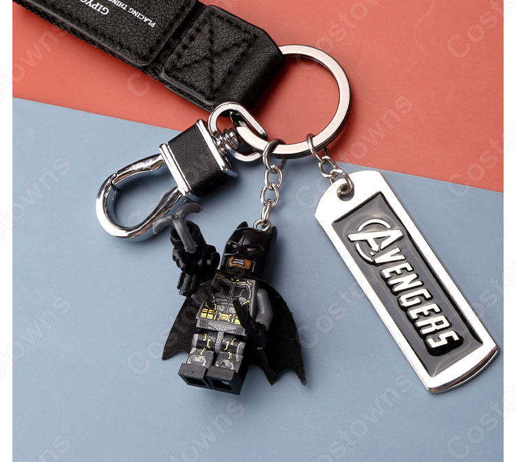 アベンジャーズ キーチェーン 人形 バックパックペンダントカーキーホルダー屋内ペンダントバットマン アイアンマン ウォーマシン かわいい漫画アニメーションクリエイティブギフト-8