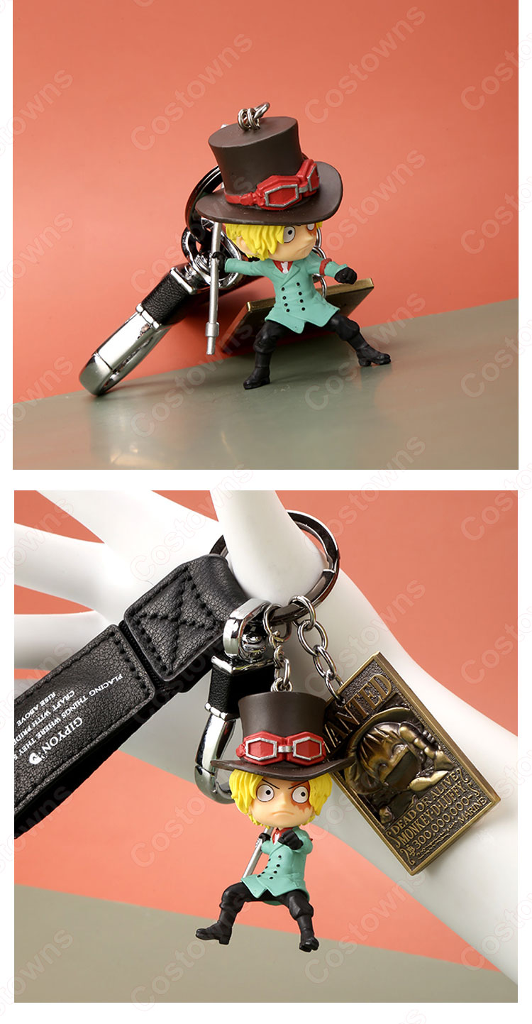 ONE PIECE キーチェーン 人形 バックパックペンダントカーキーホルダー屋内ペンダントモンキー・D・ルフィ ポートガス・D・エース トラファルガー・ロー サボ ウソップ かわいい漫画アニメーションクリエイティブギフト-13