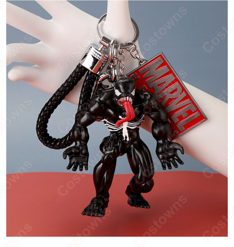 ヴェノム キーチェーン 人形 バックパックペンダントカーキーホルダー屋内ペンダントマーベル アベンジャーズ かわいい漫画アニメーションクリエイティブギフト-15
