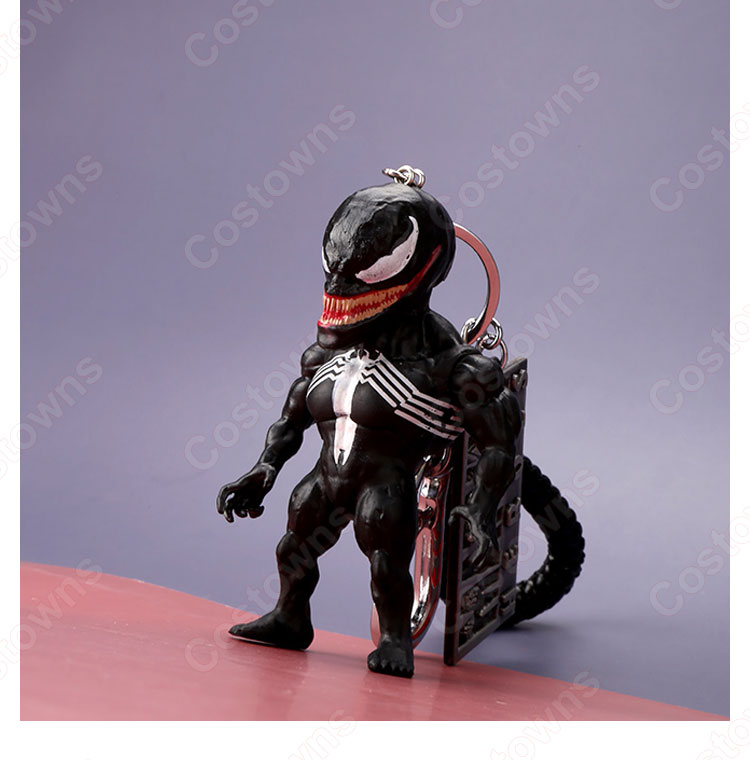 ヴェノム キーチェーン 人形 バックパックペンダントカーキーホルダー屋内ペンダントマーベル アベンジャーズ かわいい漫画アニメーションクリエイティブギフト-8