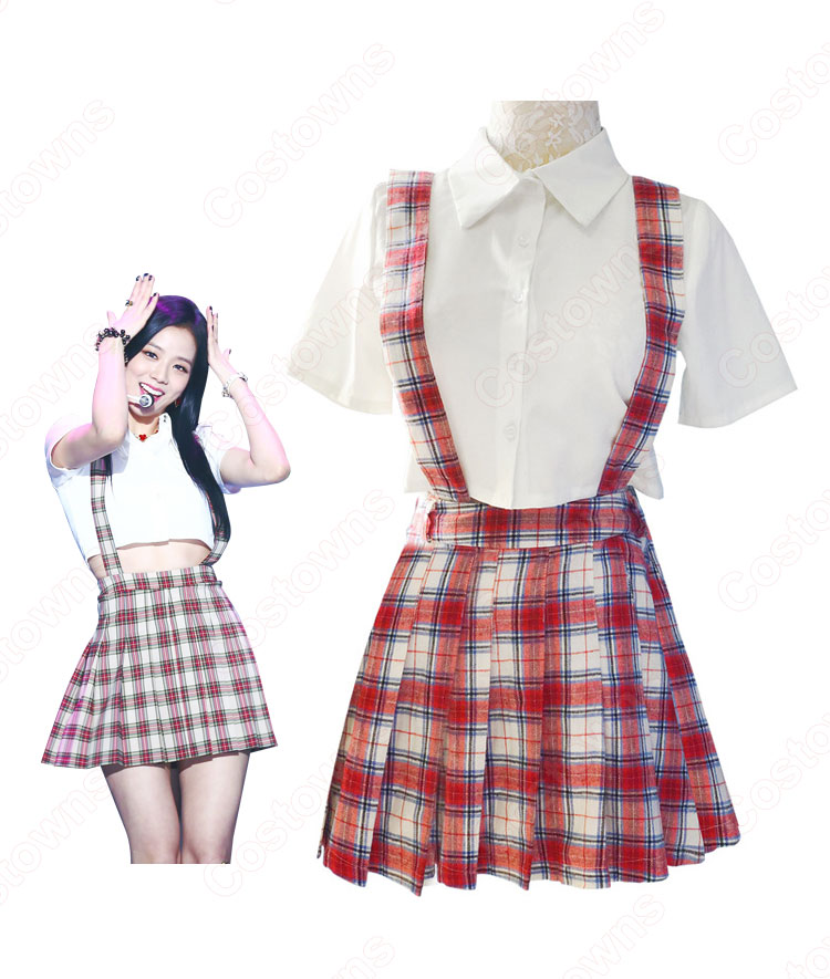 BLACKPINK コスチューム 応援団 衣装 韓国ファッション チアガール 衣装 着痩せ ダンス服 学生制服 普段着 上下セット コスプレ衣装-2