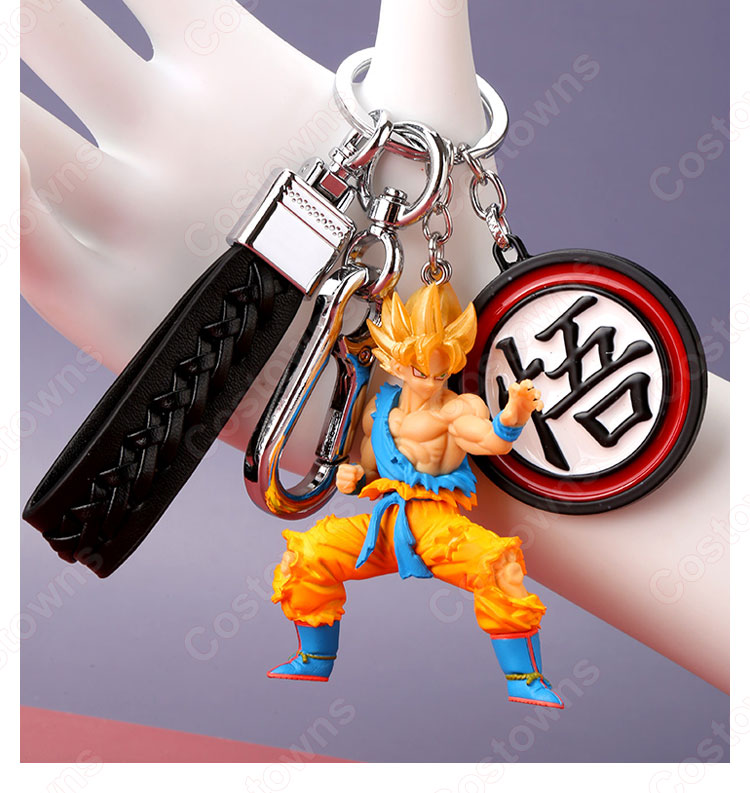 ドラゴンボール キーチェーン 人形 バックパックペンダントカーキーホルダー屋内ペンダントベジータ 孫悟空（そん ごくう） かわいい漫画アニメーションクリエイティブギフト-8