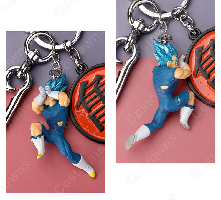 ドラゴンボール キーチェーン 人形 バックパックペンダントカーキーホルダー屋内ペンダントベジータ 孫悟空（そん ごくう） かわいい漫画アニメーションクリエイティブギフト-15