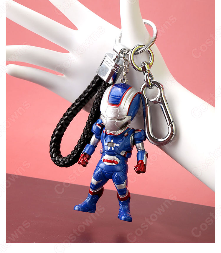 アベンジャーズ キーチェーン 人形 バックパックペンダントカーキーホルダー屋内ペンダントキャプテン・アメリカ マイティ・ソー アイアンマン アイアン・レギオン サノス かわいい漫画アニメーションクリエイティブギフト-8