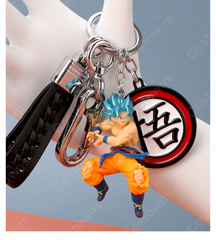 ドラゴンボール キーチェーン 人形 バックパックペンダントカーキーホルダー屋内ペンダントベジータ 孫悟空（そん ごくう） かわいい漫画アニメーションクリエイティブギフト-12
