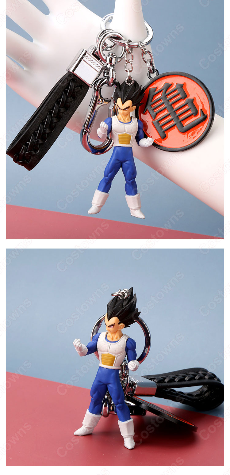ドラゴンボール キーチェーン 人形 バックパックペンダントカーキーホルダー屋内ペンダントベジータ 孫悟空（そん ごくう） かわいい漫画アニメーションクリエイティブギフト-10