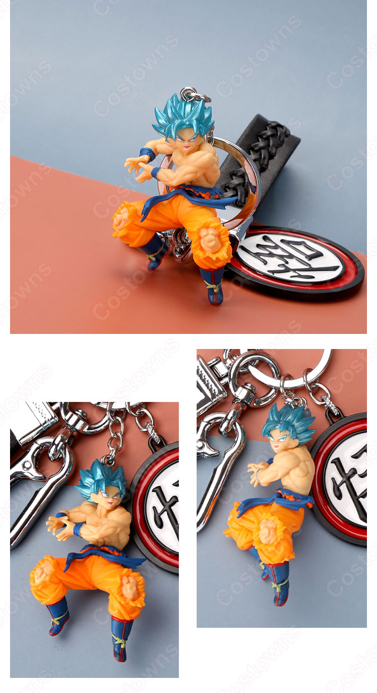 ドラゴンボール キーチェーン 人形 バックパックペンダントカーキーホルダー屋内ペンダントベジータ 孫悟空（そん ごくう） かわいい漫画アニメーションクリエイティブギフト-13