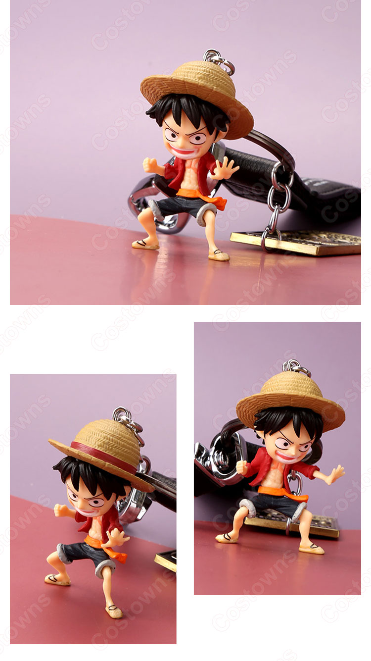 ONE PIECE キーチェーン 人形 バックパックペンダントカーキーホルダー屋内ペンダントモンキー・D・ルフィ ナミ かわいい漫画アニメーションクリエイティブギフト-6