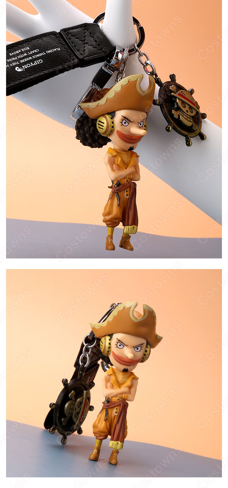 ONE PIECE キーチェーン 人形 バックパックペンダントカーキーホルダー屋内ペンダントウソップ ナミ フランキー サンジ ドンキホーテ・ドフラミンゴ サボ コアラ ニコ・ロビン かわいい漫画アニメーションクリエイティブギフト-15