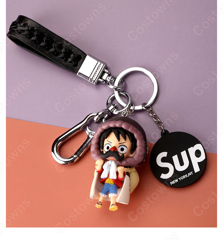 ONE PIECE キーチェーン 人形 バックパックペンダントカーキーホルダー屋内ペンダントモンキー・D・ルフィ ニコ・ロビン フランキー ペローナ かわいい漫画アニメーションクリエイティブギフト-2