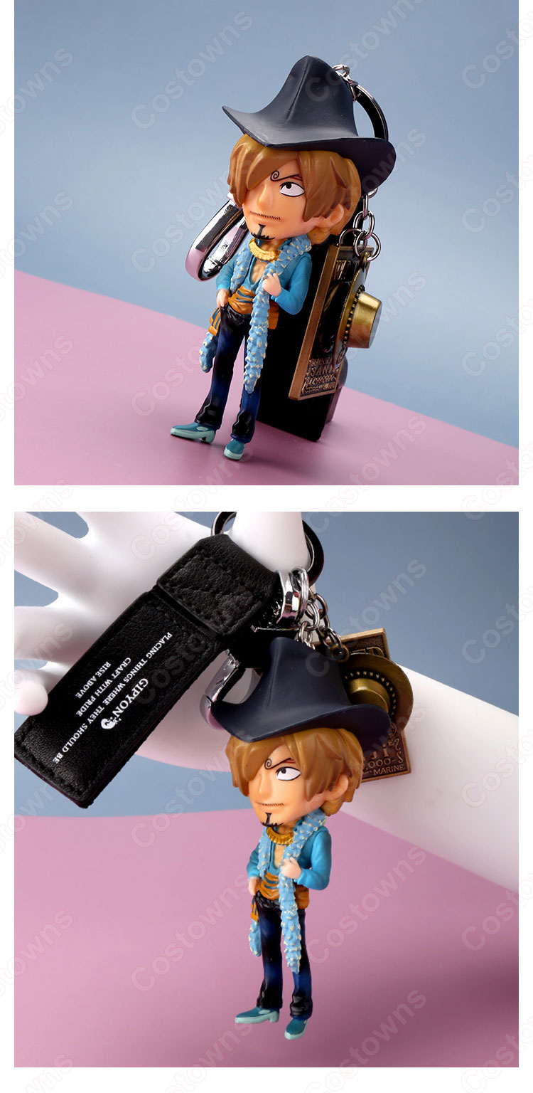 ONE PIECE キーチェーン 人形 バックパックペンダントカーキーホルダー屋内ペンダントウソップ ナミ フランキー サンジ ドンキホーテ・ドフラミンゴ サボ コアラ ニコ・ロビン かわいい漫画アニメーションクリエイティブギフト-12