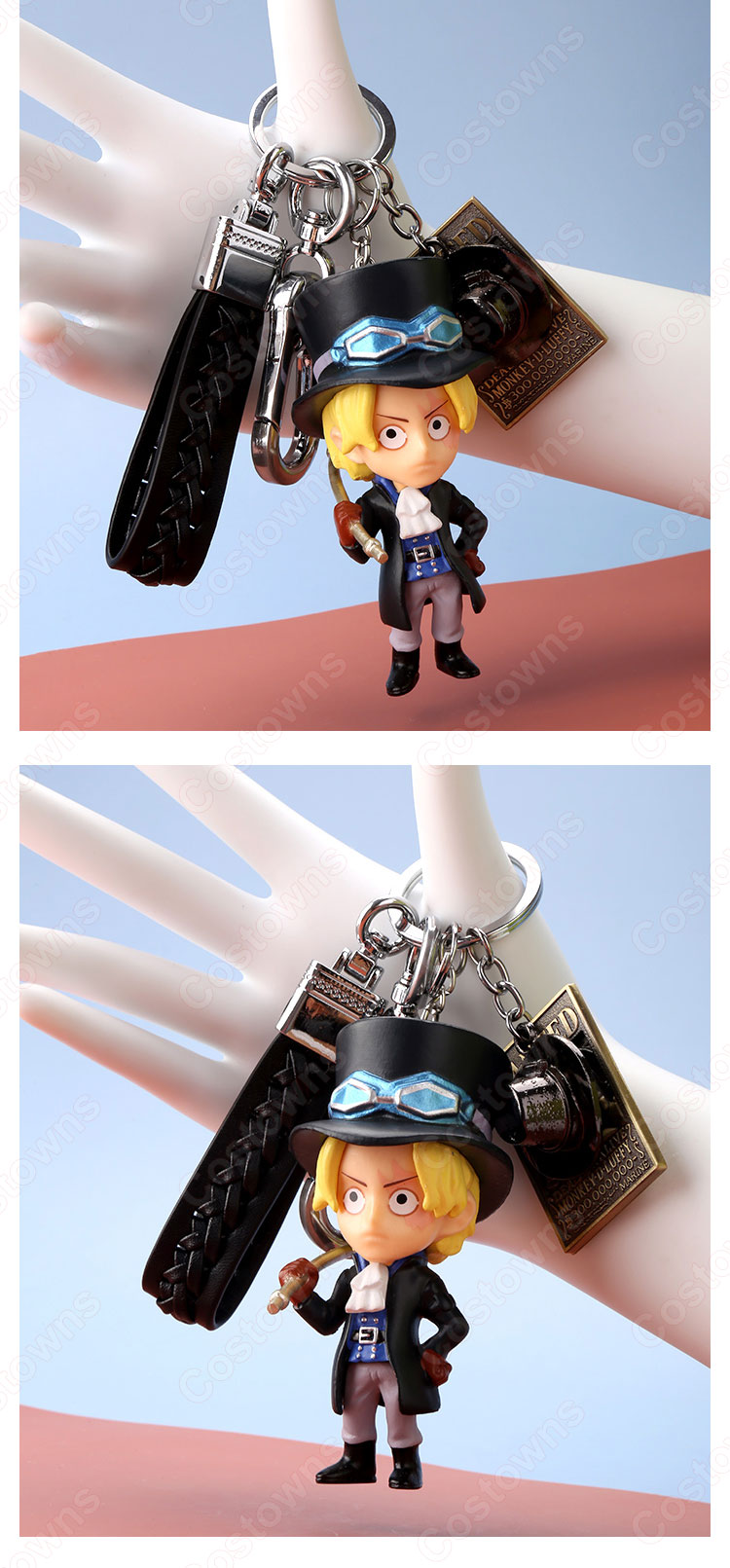 ONE PIECE キーチェーン 人形 バックパックペンダントカーキーホルダー屋内ペンダントウソップ ナミ フランキー サンジ ドンキホーテ・ドフラミンゴ サボ コアラ ニコ・ロビン かわいい漫画アニメーションクリエイティブギフト-17