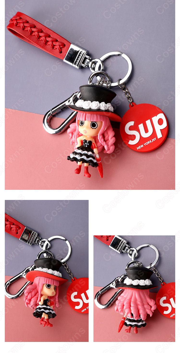 ONE PIECE キーチェーン 人形 バックパックペンダントカーキーホルダー屋内ペンダントモンキー・D・ルフィ ニコ・ロビン フランキー ペローナ かわいい漫画アニメーションクリエイティブギフト-6