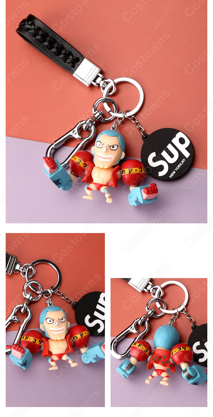 ONE PIECE キーチェーン 人形 バックパックペンダントカーキーホルダー屋内ペンダントモンキー・D・ルフィ ニコ・ロビン フランキー ペローナ かわいい漫画アニメーションクリエイティブギフト-8