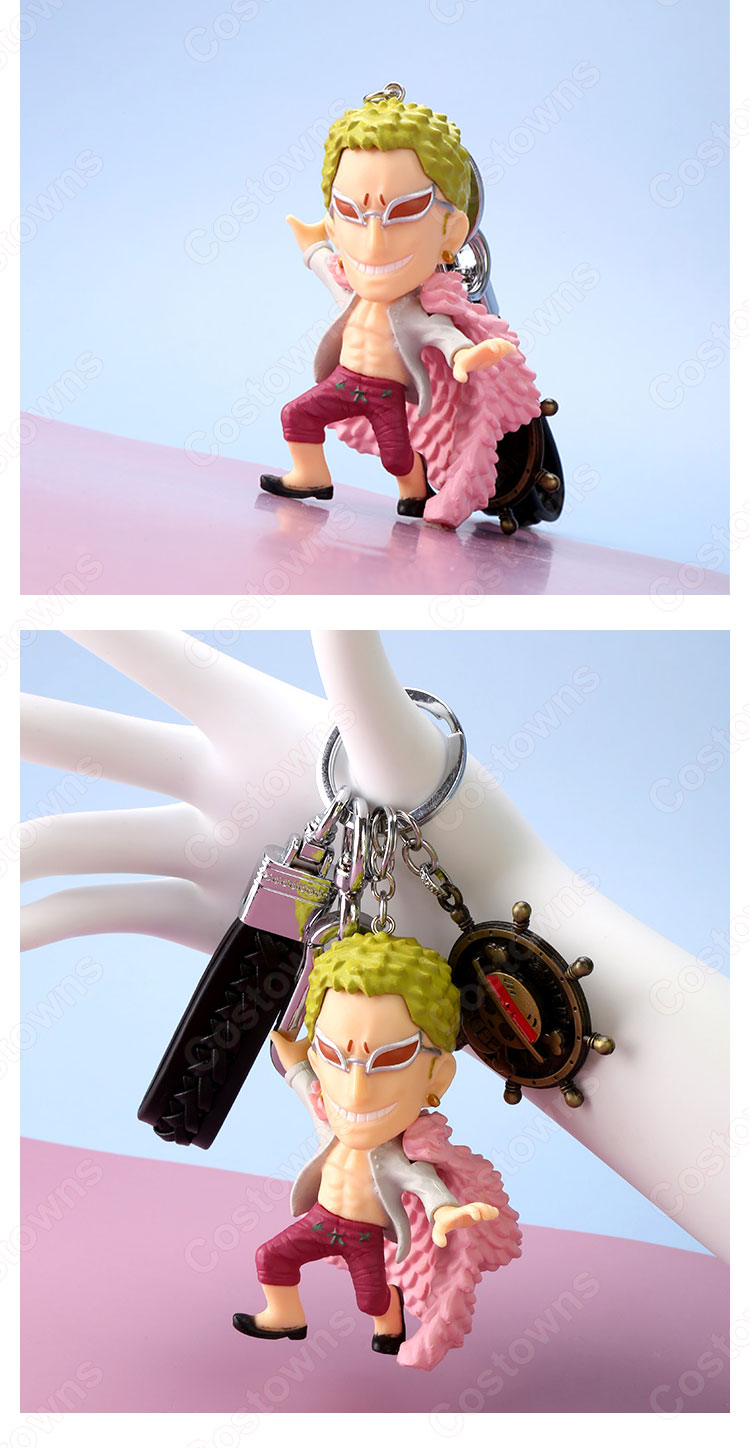 ONE PIECE キーチェーン 人形 バックパックペンダントカーキーホルダー屋内ペンダントウソップ ナミ フランキー サンジ ドンキホーテ・ドフラミンゴ サボ コアラ ニコ・ロビン かわいい漫画アニメーションクリエイティブギフト-16