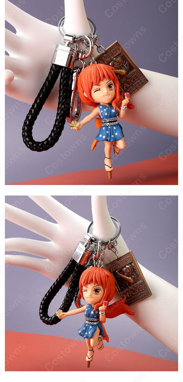 ONE PIECE キーチェーン 人形 バックパックペンダントカーキーホルダー屋内ペンダントウソップ ナミ フランキー サンジ ドンキホーテ・ドフラミンゴ サボ コアラ ニコ・ロビン かわいい漫画アニメーションクリエイティブギフト-4