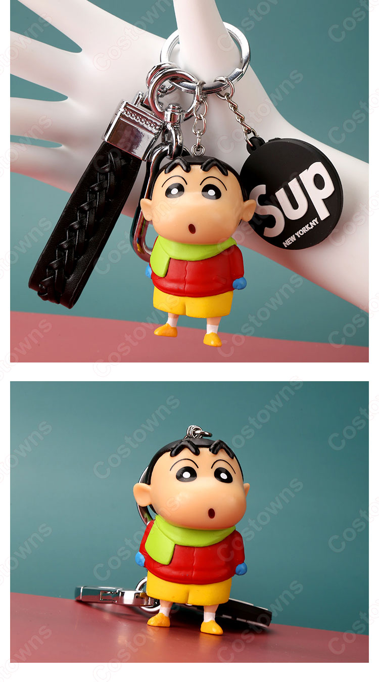 クレヨンしんちゃん キーチェーン 人形 バックパックペンダントカーキーホルダー屋内ペンダント野原しんのすけ シロ モンキー・D・ルフィ  うずまき ナルト かわいい漫画アニメーションクリエイティブギフト-6