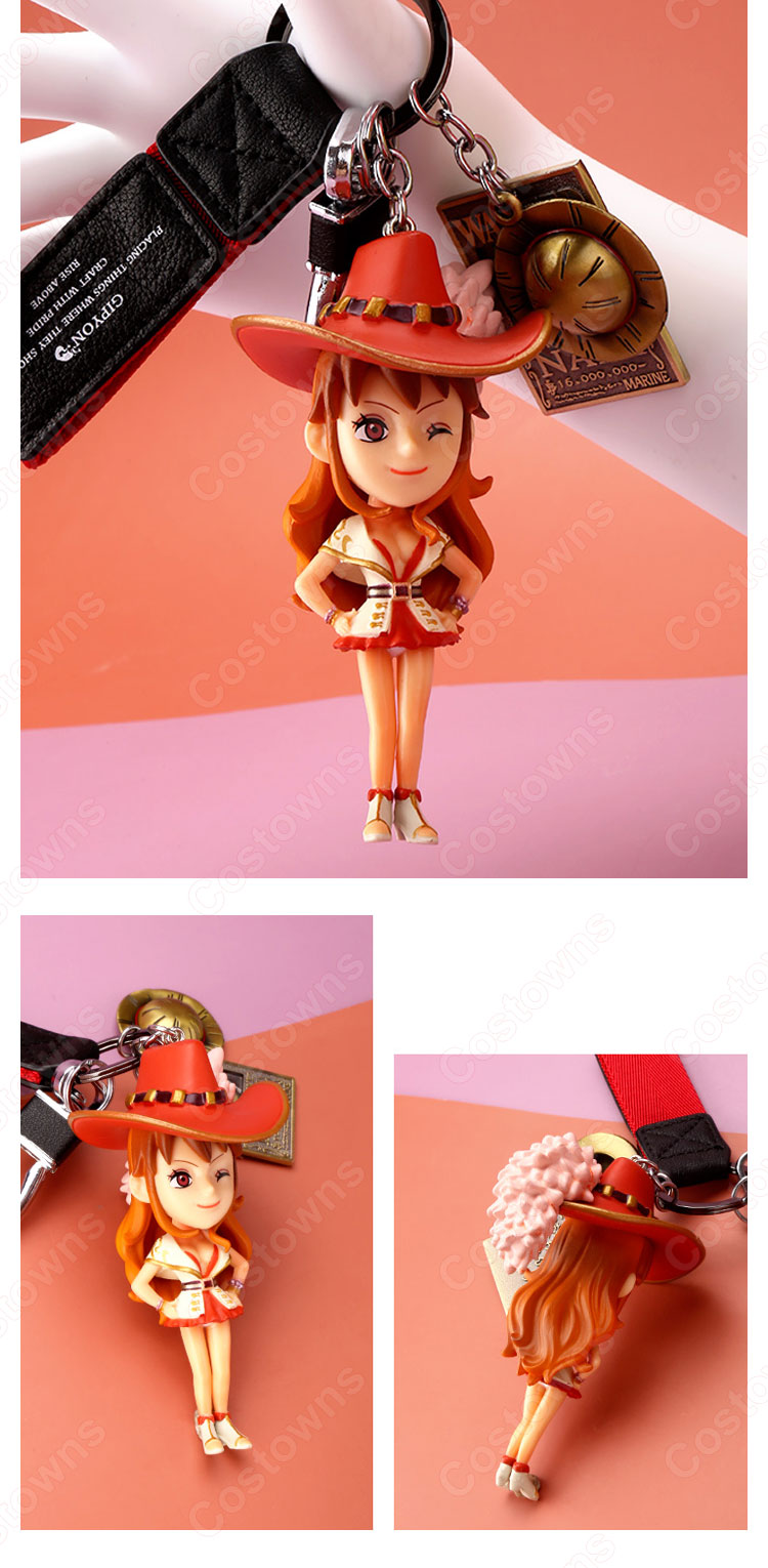 ONE PIECE キーチェーン 人形 バックパックペンダントカーキーホルダー屋内ペンダントウソップ ナミ フランキー サンジ ドンキホーテ・ドフラミンゴ サボ コアラ ニコ・ロビン かわいい漫画アニメーションクリエイティブギフト-10