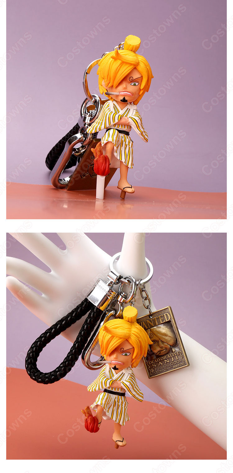 ONE PIECE キーチェーン 人形 バックパックペンダントカーキーホルダー屋内ペンダントウソップ ナミ フランキー サンジ ドンキホーテ・ドフラミンゴ サボ コアラ ニコ・ロビン かわいい漫画アニメーションクリエイティブギフト-3