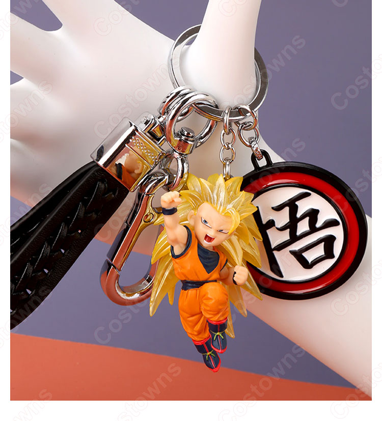 ドラゴンボール キーチェーン 人形 バックパックペンダントカーキーホルダー屋内ペンダント 超サイヤ人孫悟空(そん ごくう)ベジット  超サイヤ人ベジータ ジレン 界王(かいおう) ブロリー かわいい漫画アニメーションクリエイティブギフト-3