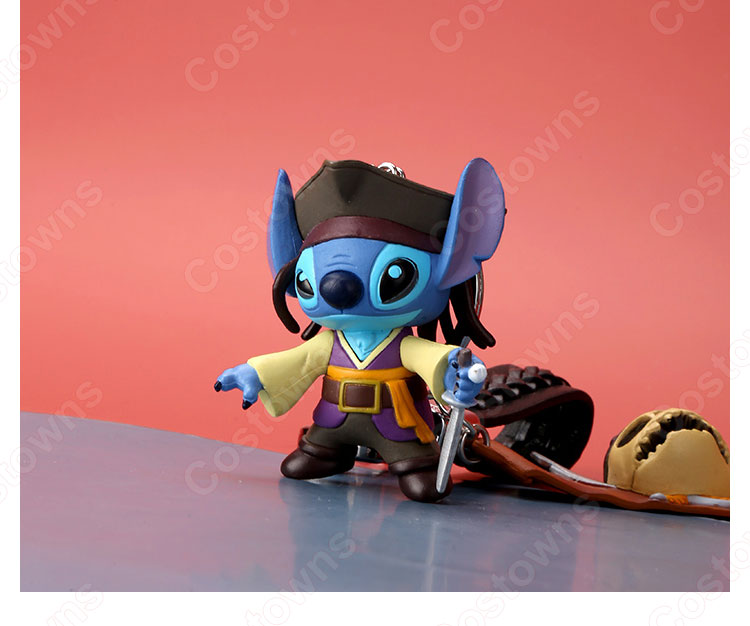 スティッチ キーチェーン 人形 バックパックペンダントカーキーホルダー屋内ペンダントリロ・アンド・スティッチ かわいい漫画アニメーションクリエイティブギフト-10