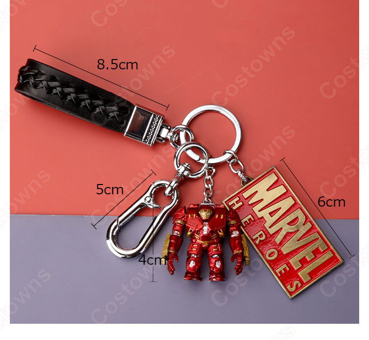 アベンジャーズ キーチェーン 人形 バックパックペンダントカーキーホルダー屋内ペンダントアイアンマン ハルクバスター かわいい漫画アニメーションクリエイティブギフト-1