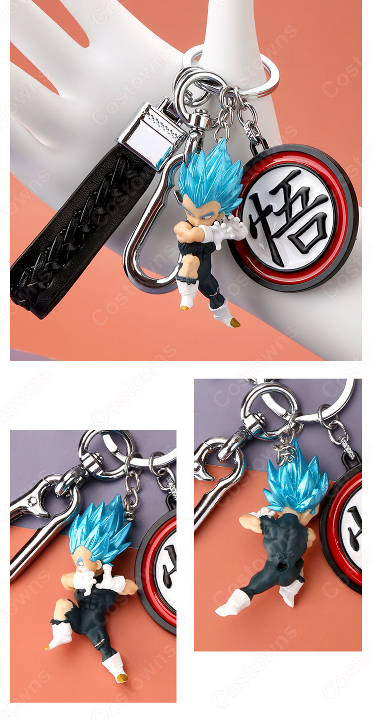 ドラゴンボール キーチェーン 人形 バックパックペンダントカーキーホルダー屋内ペンダント 超サイヤ人孫悟空(そん ごくう)ベジット  超サイヤ人ベジータ ジレン 界王(かいおう) ブロリー かわいい漫画アニメーションクリエイティブギフト-12
