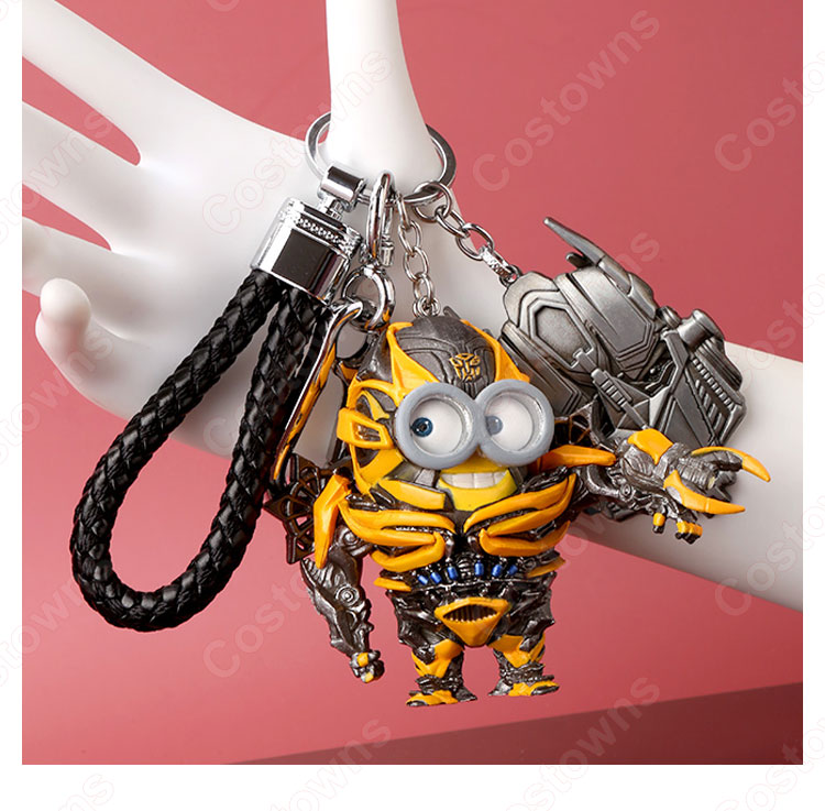 トランスフォーマー キーチェーン 人形 バックパックペンダントカーキーホルダー屋内ペンダントコンボイ バンブルビー かわいい漫画アニメーションクリエイティブギフト-8